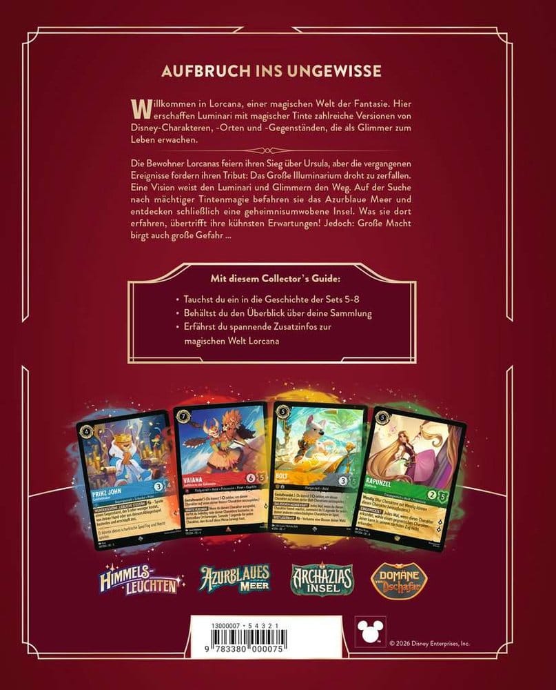 Disney Lorcana TCG Buch Der offizielle Collector's Guide: Sets 5-8 *Deutsche Version* - Versand: 7 Tage nach Bestellung
