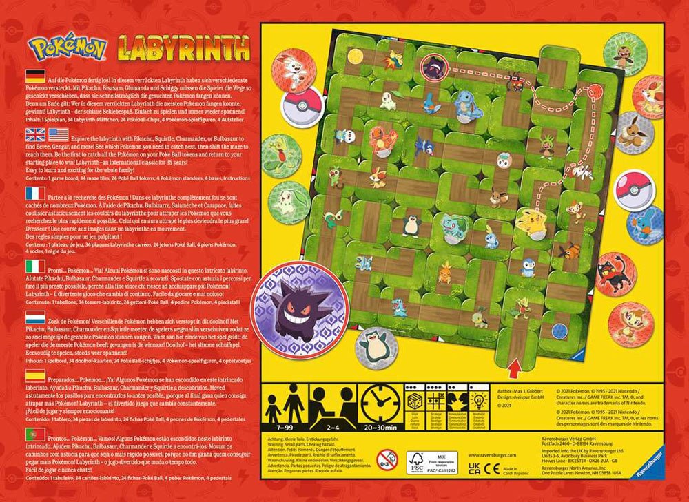 Pokémon Brettspiel Labyrinth - Versand: 5-7 Tage nach Bestellung