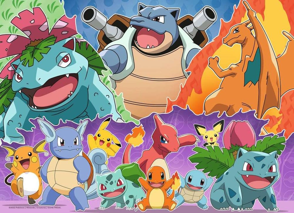 Pokémon Puzzles 4er-Pack Pokémon-Kumpels (4x100 Teile) - Versand: 7 Tage nach Bestellung