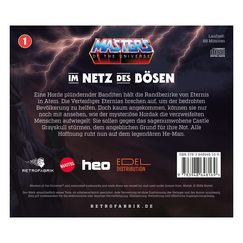 Masters of the Universe Hörspiel-CD Folge 1: Im Netz des Bösen *Deutsche Version* - Preorder - ETA: 29.08.2026