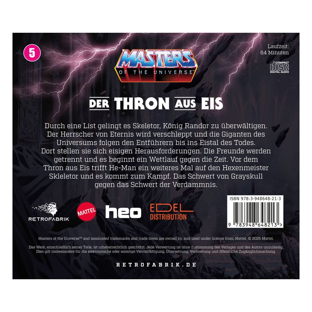 Masters of the Universe Hörspiel-CD Folge 5: Der Thron aus Eis *Deutsche Version*      - Preorder - ETA: 25.08.2026