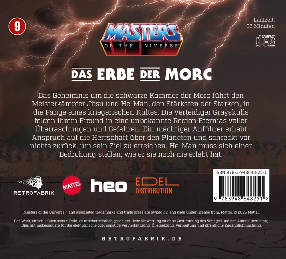 Masters of the Universe Hörspiel-CD Folge 9: Das Erbe der Morc *Deutsche Version* - Preorder - ETA: 25.09.2026