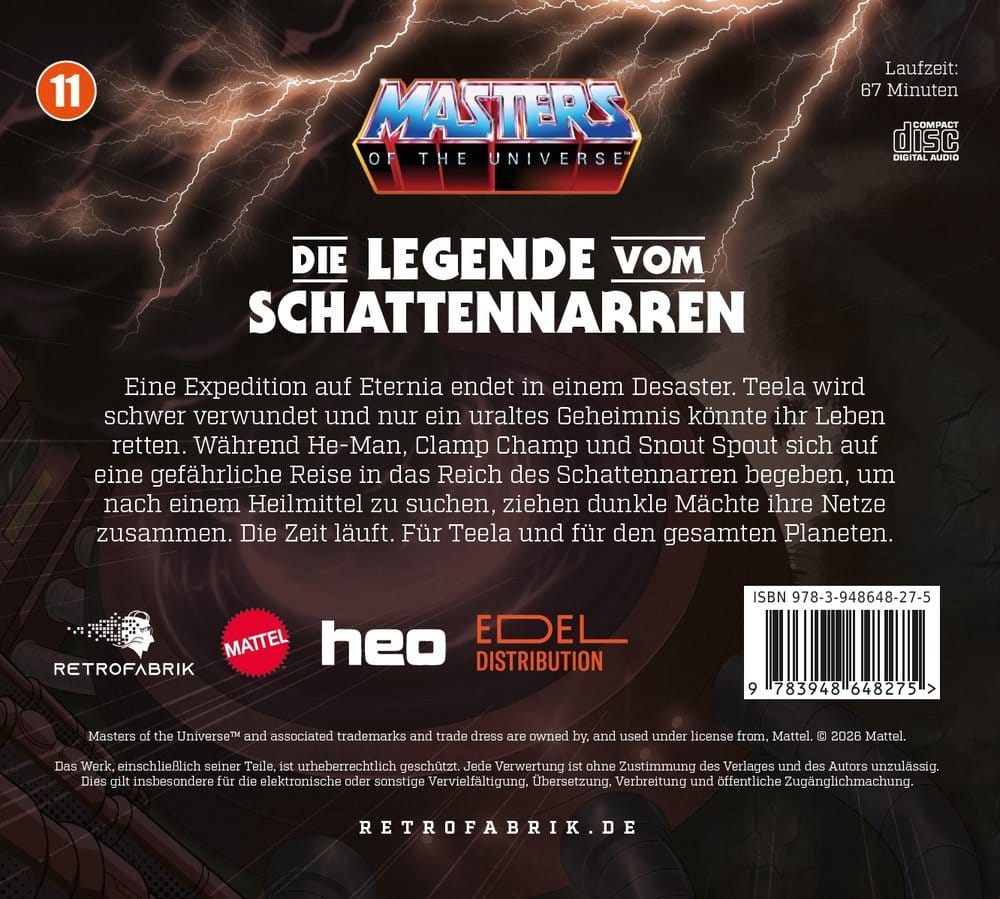Masters of the Universe Hörspiel-CD Folge 11: Die Legende vom Schattennarren *Deutsche Version* - Preorder - ETA: 25.09.2026