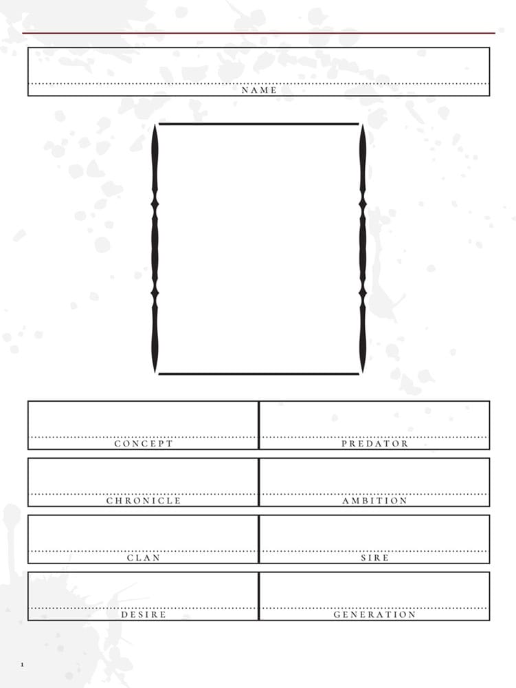 Vampire: The Masquerade 5th Edition RPG Journal Expanded Character Sheet Journal *Englische Version* - Versand: 7 Tage nach Bestellung