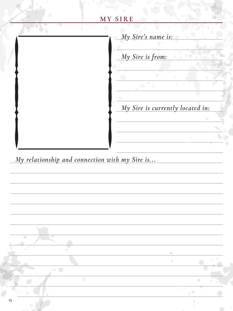 Vampire: The Masquerade 5th Edition RPG Journal Expanded Character Sheet Journal *Englische Version* - Versand: 7 Tage nach Bestellung