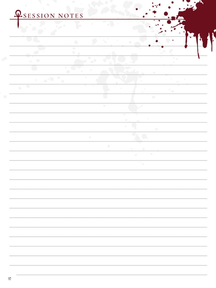 Vampire: The Masquerade 5th Edition RPG Journal Expanded Character Sheet Journal *Englische Version* - Versand: 7 Tage nach Bestellung