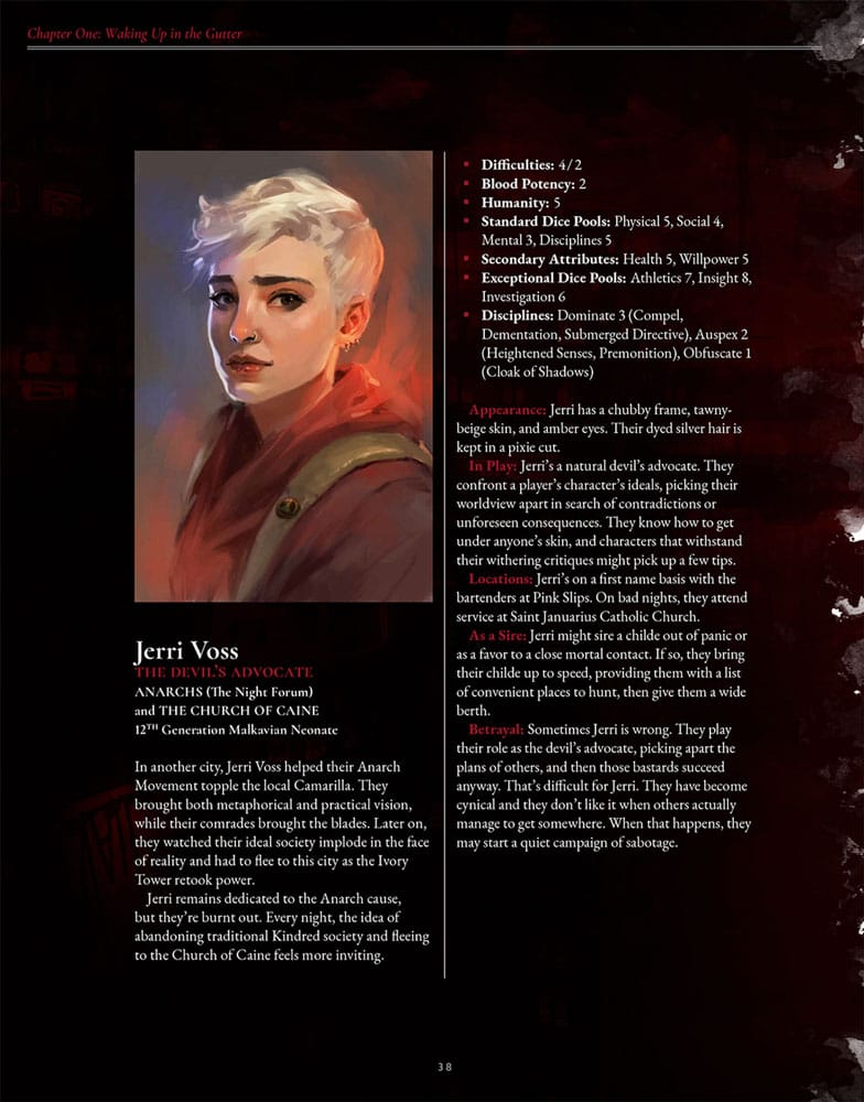 Vampire: The Masquerade 5th Edition RPG Buch The Crimson Gutter Chronicle Book *Englische Version* - Versand: 7 Tage nach Bestellung