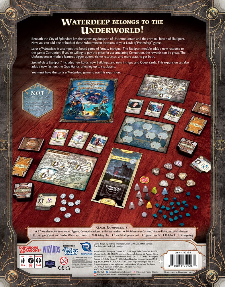 Dungeons & Dragons Brettspiel Lords of Waterdeep: Scoundrels of Skullport Erweiterung *Englische Version* - Preorder - ETA: 25.03.2026