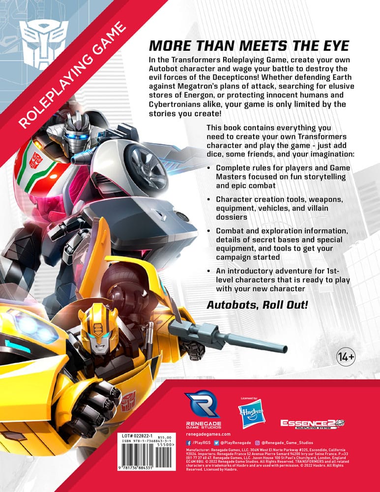 Transformers RPG Core Buch *Englische Version* - Versand: 5-7 Tage nach Bestellung