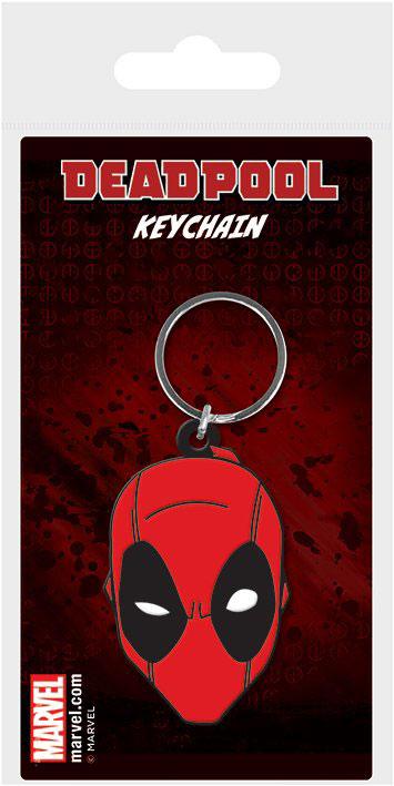 Marvel Comics Gummi-Schlüsselanhänger Deadpool Face 6 cm  - Preorder - ETA: 09.11.2026