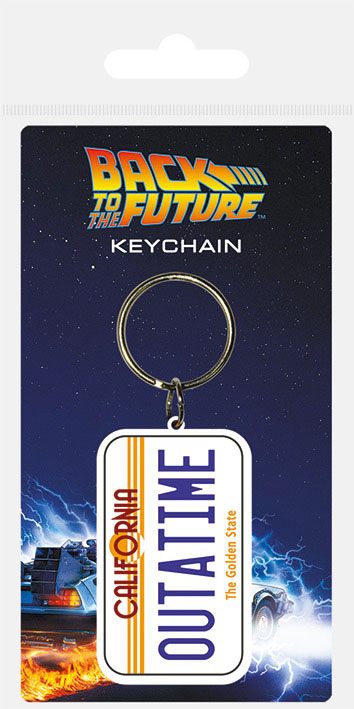 Zurück in die Zukunft Gummi-Schlüsselanhänger License Plate 6 cm  - Preorder - ETA: 09.11.2026