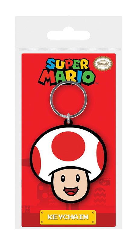 Super Mario Gummi-Schlüsselanhänger Toad 6 cm  - Versand: 7 Tage nach Bestellung
