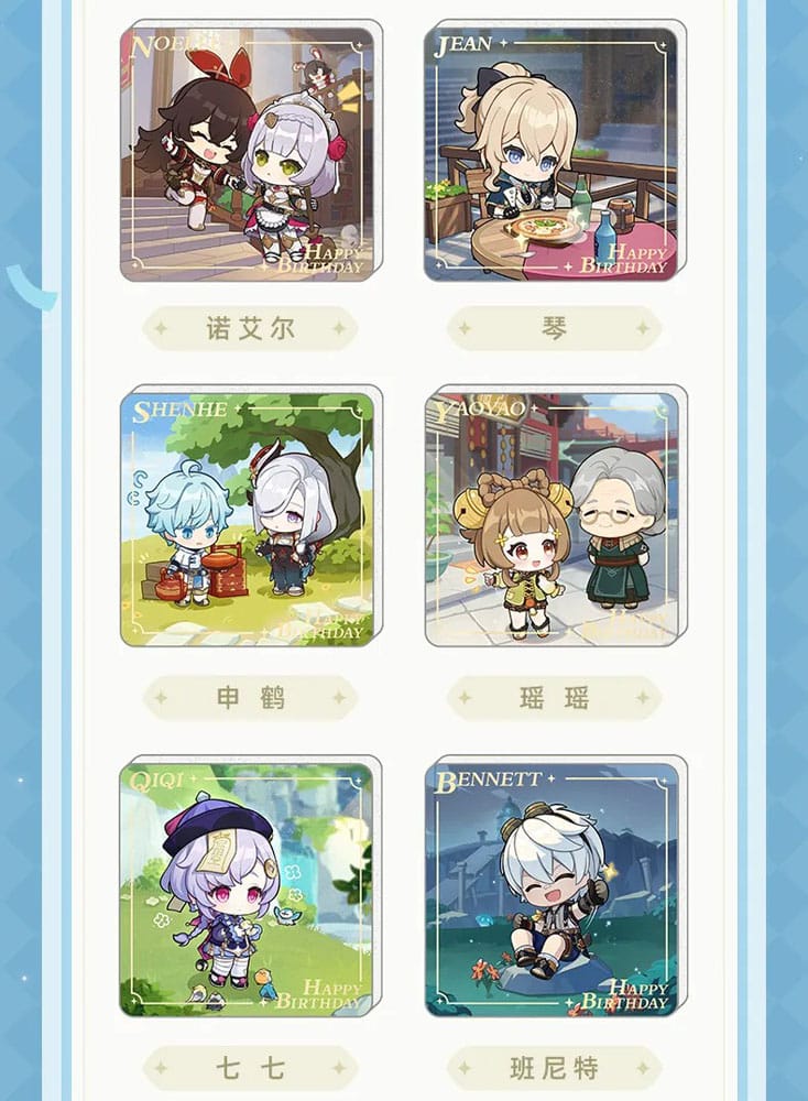 Genshin Impact Magnet Blind Box A Display (16)   - Preorder - ETA: 14.07.2026