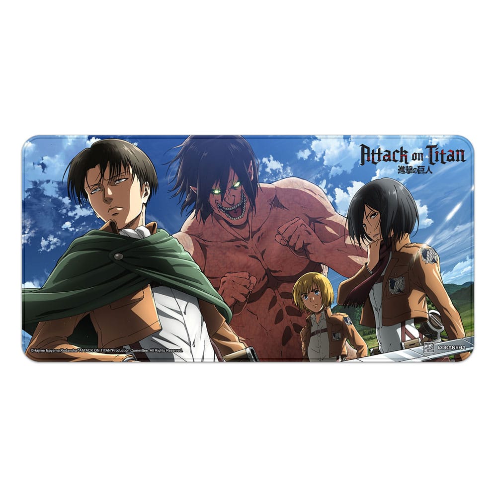 Attack on Titan XXL Mousepad Eren, Mikasa, Armin, Levi - sofort verfügbar