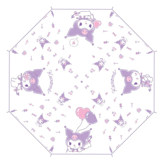 Sanrio Cane Regenschirm Kuromi Kawaii Transparent - Versand: 7 Tage nach Bestellung