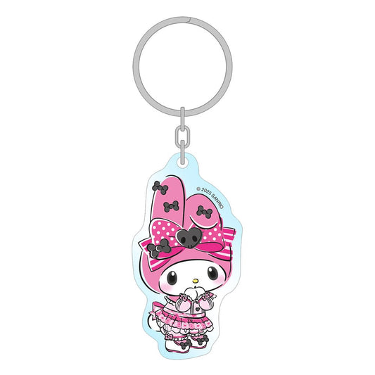 Sanrio Pink Black Party Series Acryl Schlüsselanhänger My Melody 7 cm      - Versand: 7 Tage nach Bestellung