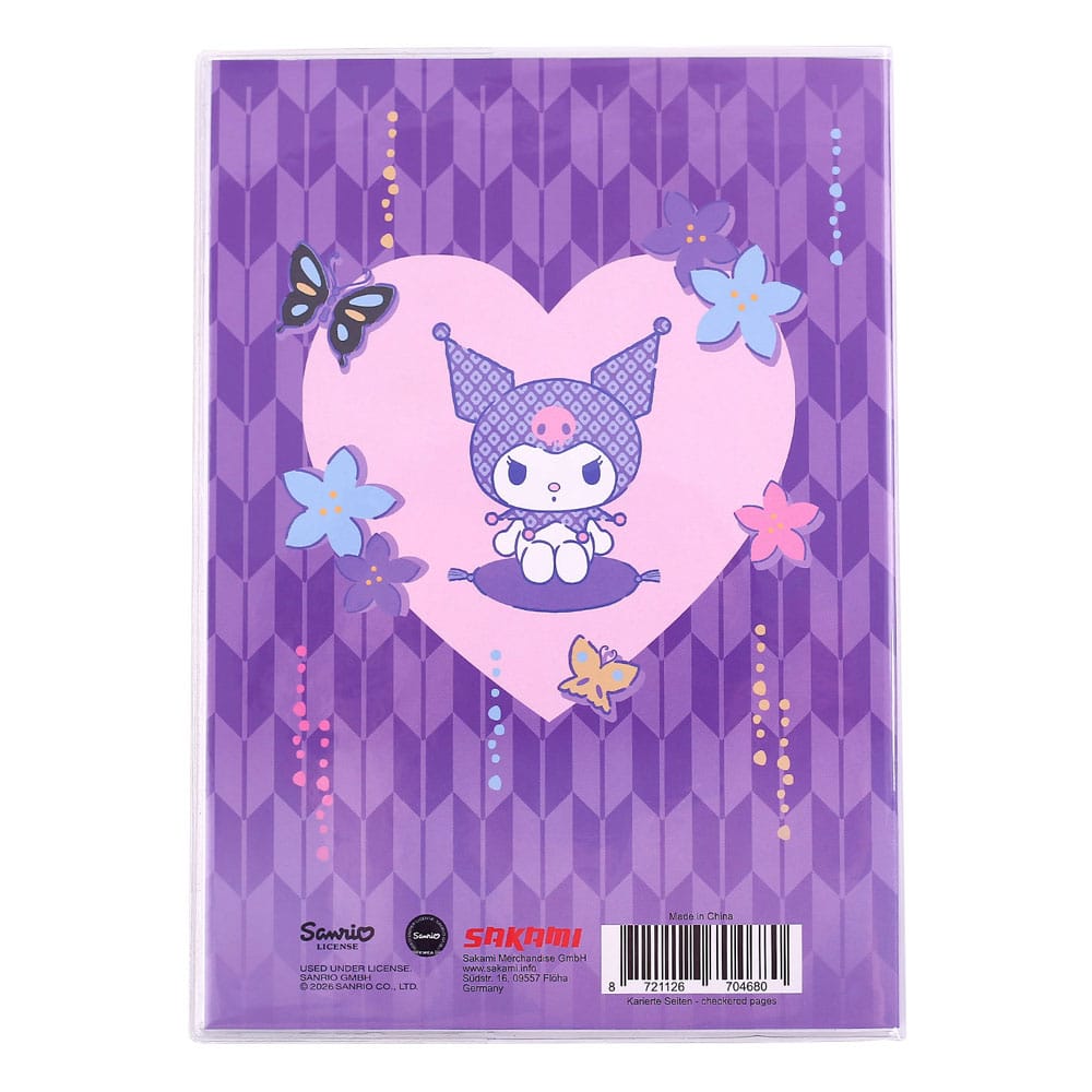 Sanrio Notizbuch Kuromi Japanese Holographic Checkered - Versand: 7 Tage nach Bestellung