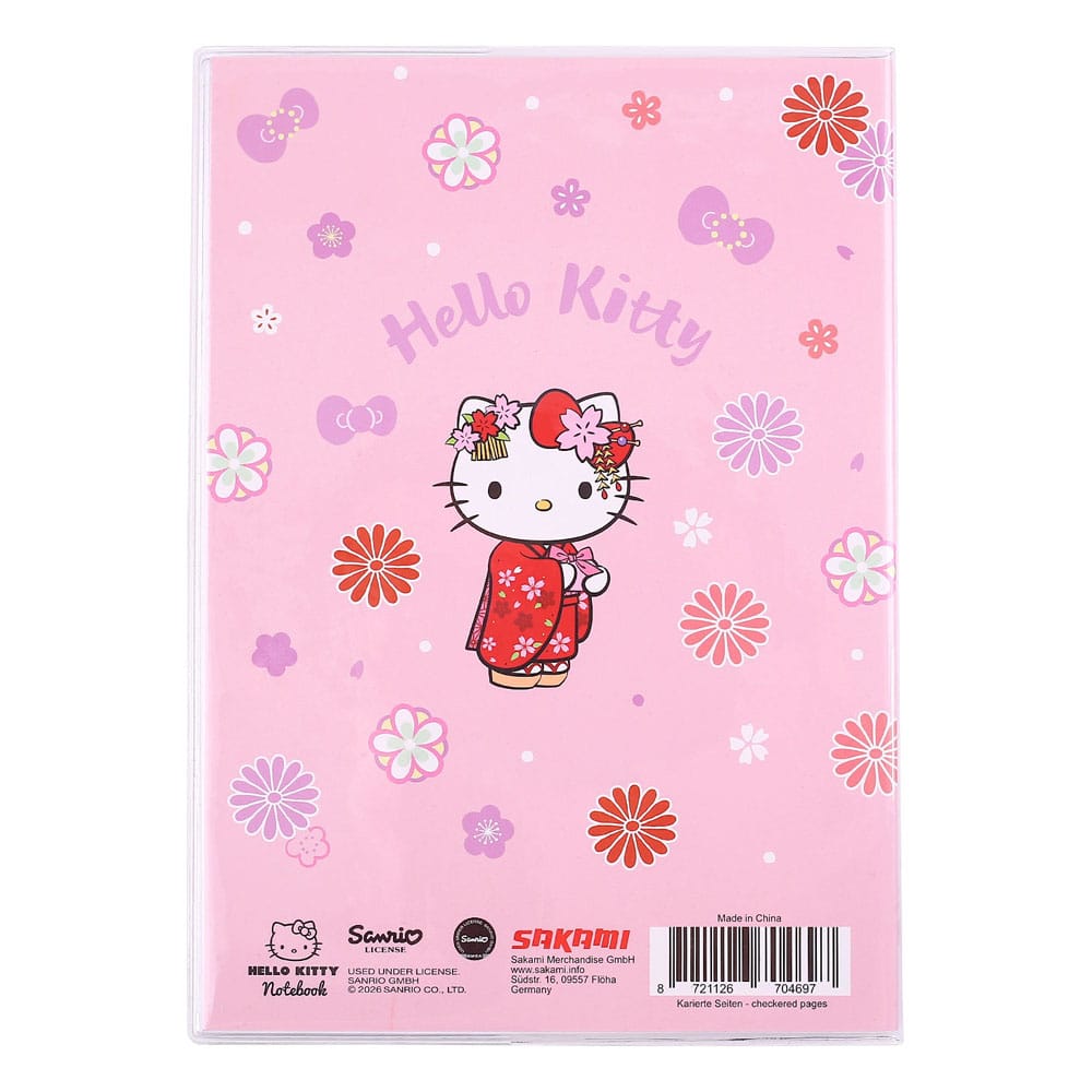 Sanrio Notizbuch Hello Kitty Kimono Holographic Checkered  - Versand: 7 Tage nach Bestellung