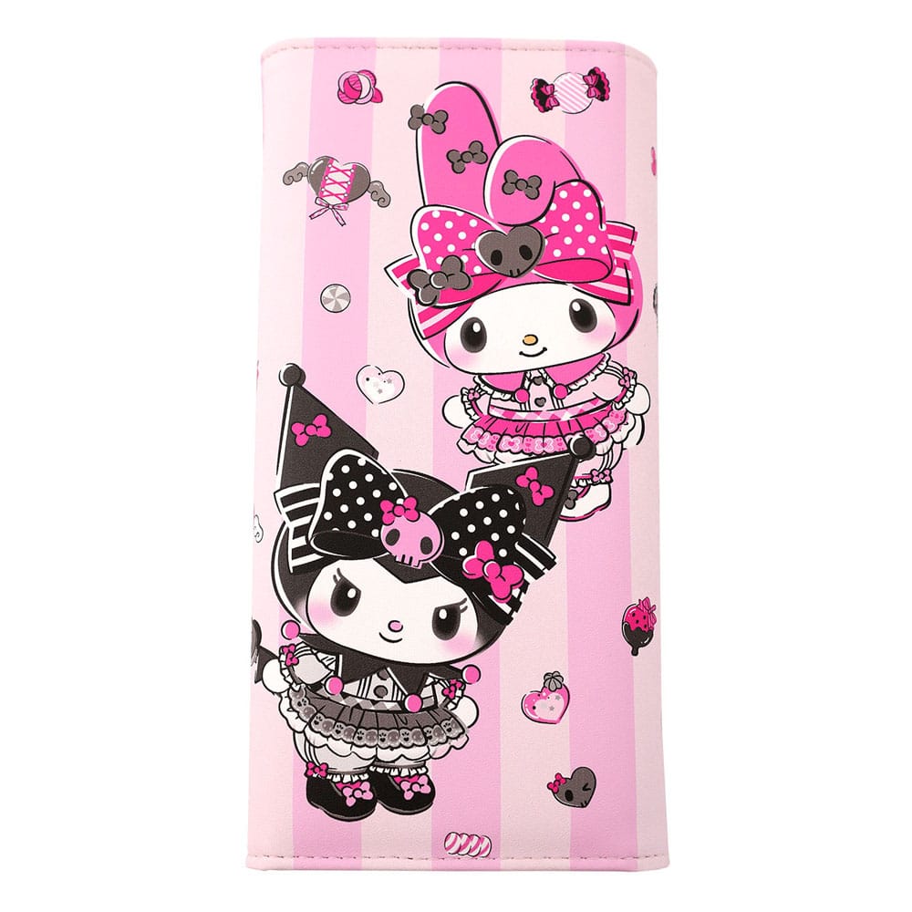 Sanrio Pink Black Party Series Geldbörse Kuromi & My Melody  - Versand: 7 Tage nach Bestellung