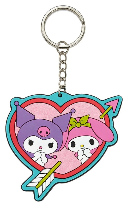 Sanrio Gummi-Schlüsselanhänger Kuromi & My Melody 6 cm - Preorder - ETA: 25.01.2027