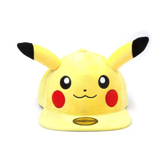 Pokémon Plüsch Snapback Cap Embarrassed Pikachu - Versand: 5-7 Tage nach Bestellung