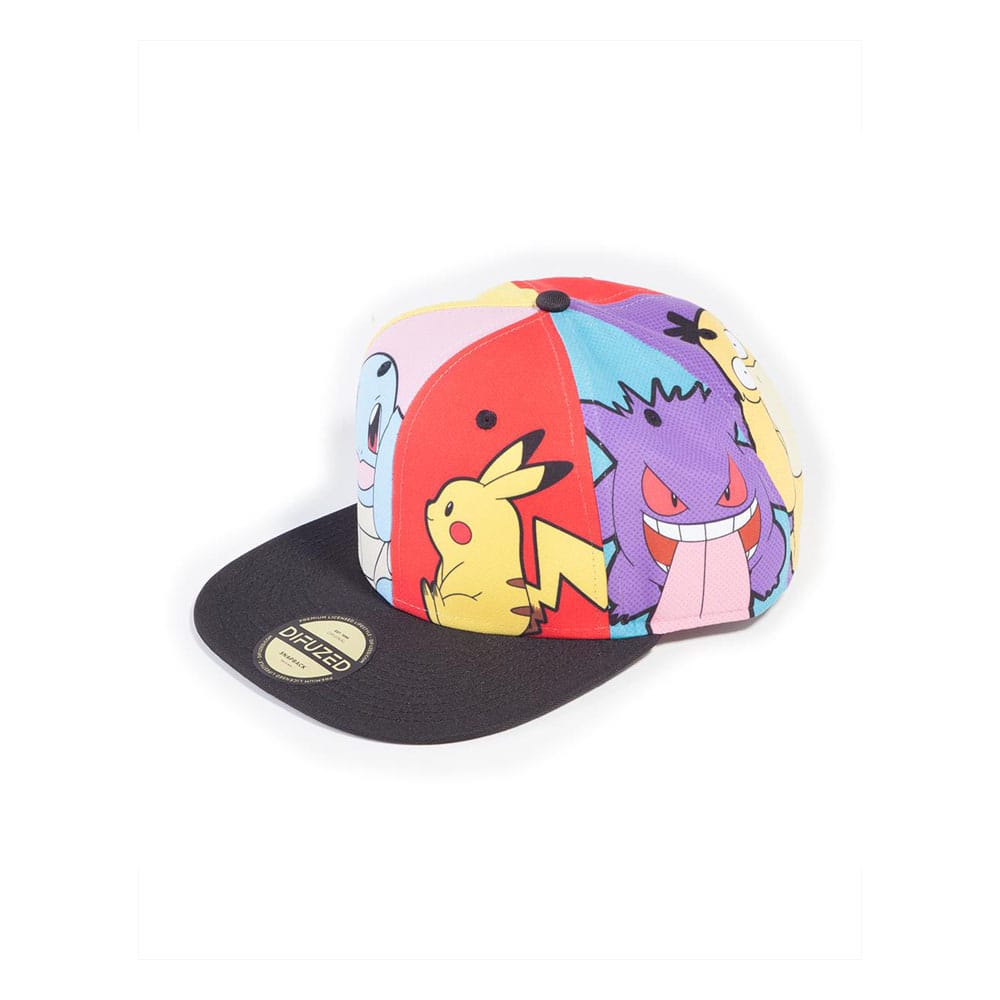 Pokémon Snapback Cap Multi Pop Art - Preorder - ETA: 31.07.2026