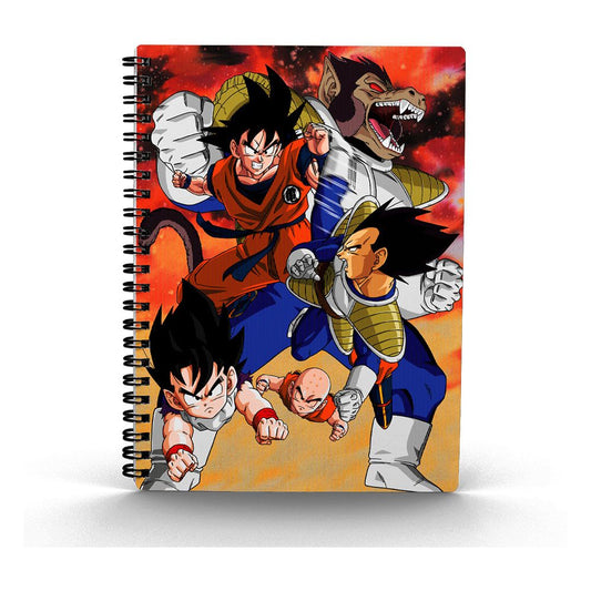 Dragon Ball Z Notizbuch mit 3D-Effekt Goku vs Vegeta - Versand: 7 Tage nach Bestellung
