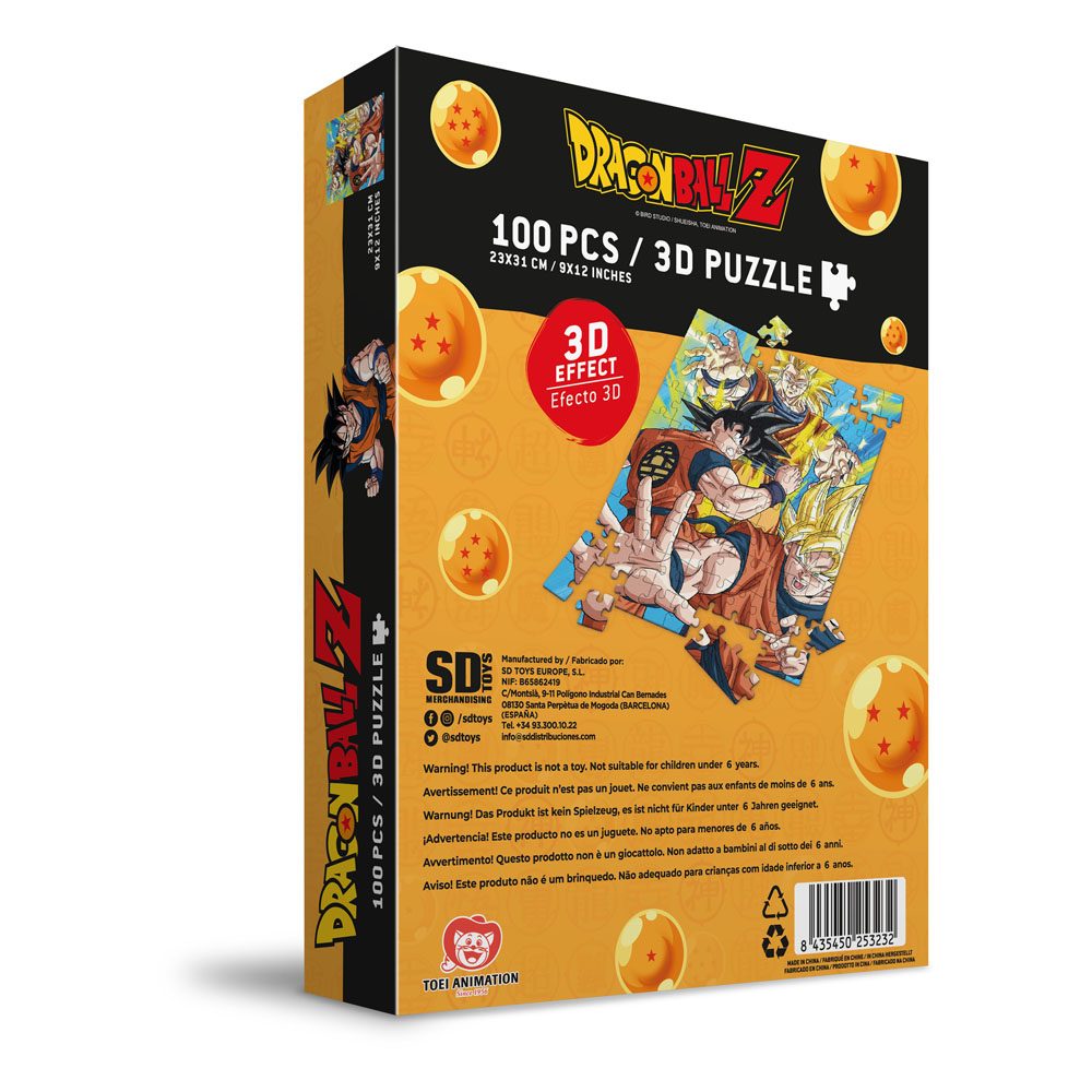 Dragon Ball Z Puzzle mit 3D-Effekt Goku Saiyan (100 Teile) - Versand: 5-7 Tage nach Bestellung