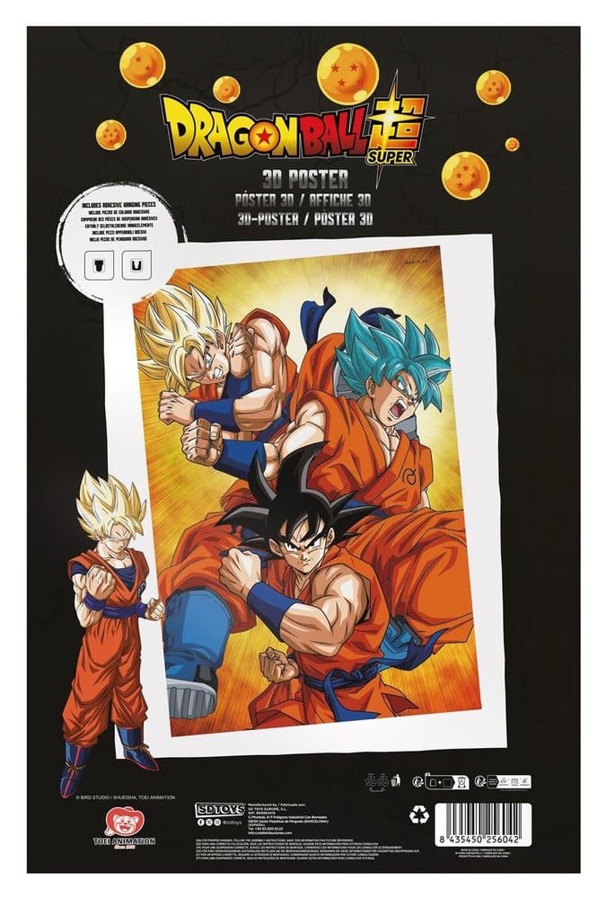 Dragon Ball Super 3D Poster Champa Goku 38 x 58 cm  - Versand: 7 Tage nach Bestellung
