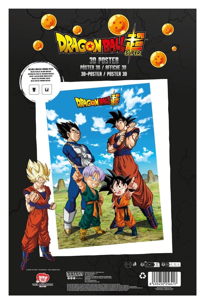 Dragon Ball Super 3D Poster Battle of Gods Goku Vegeta Family 38 x 58 cm  - Versand: 7 Tage nach Bestellung