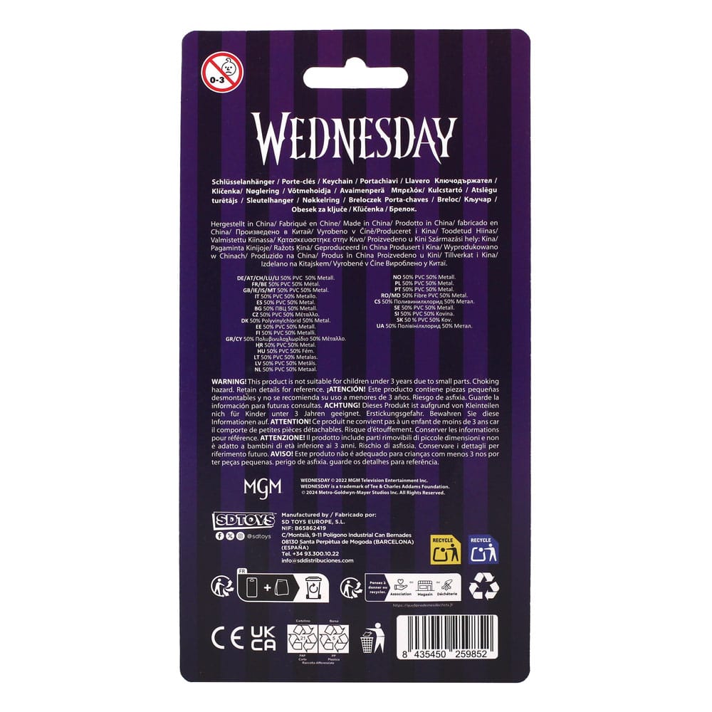 Wednesday Schlüsselanhänger Wednesday 7 cm - Preorder - ETA: 04.07.2026
