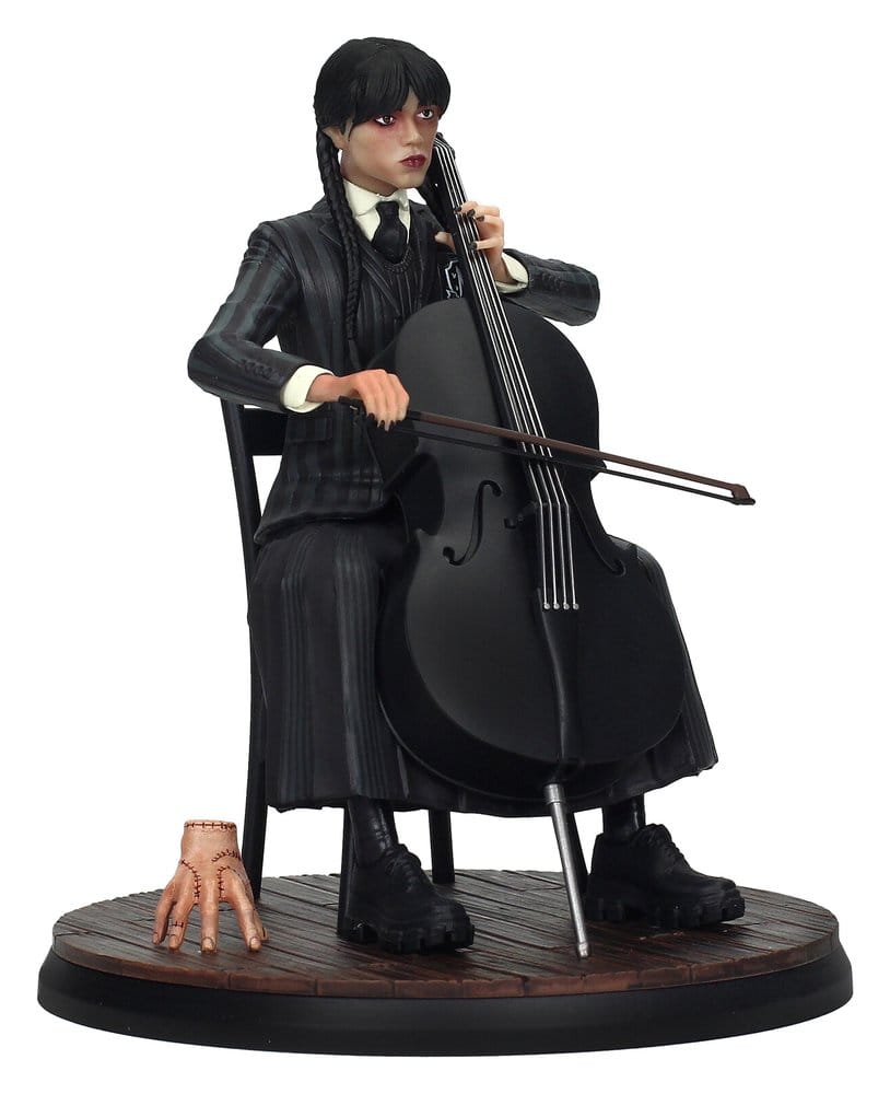 Wednesday Cello-Figur mit figurativem Schlüsselanhänger 20 cm - Preorder - ETA: 25.09.2026