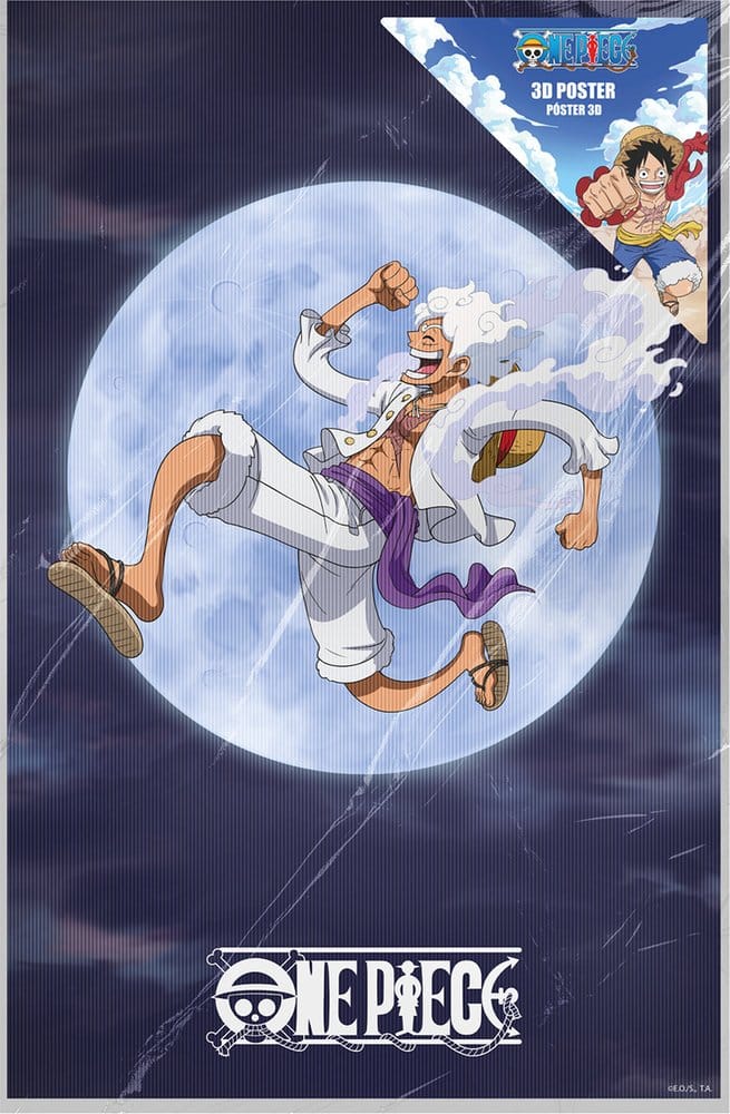 One Piece 3D Poster Monkey D. Ruffy Gear 5 38 x 58 cm - Preorder - ETA: 25.09.2026