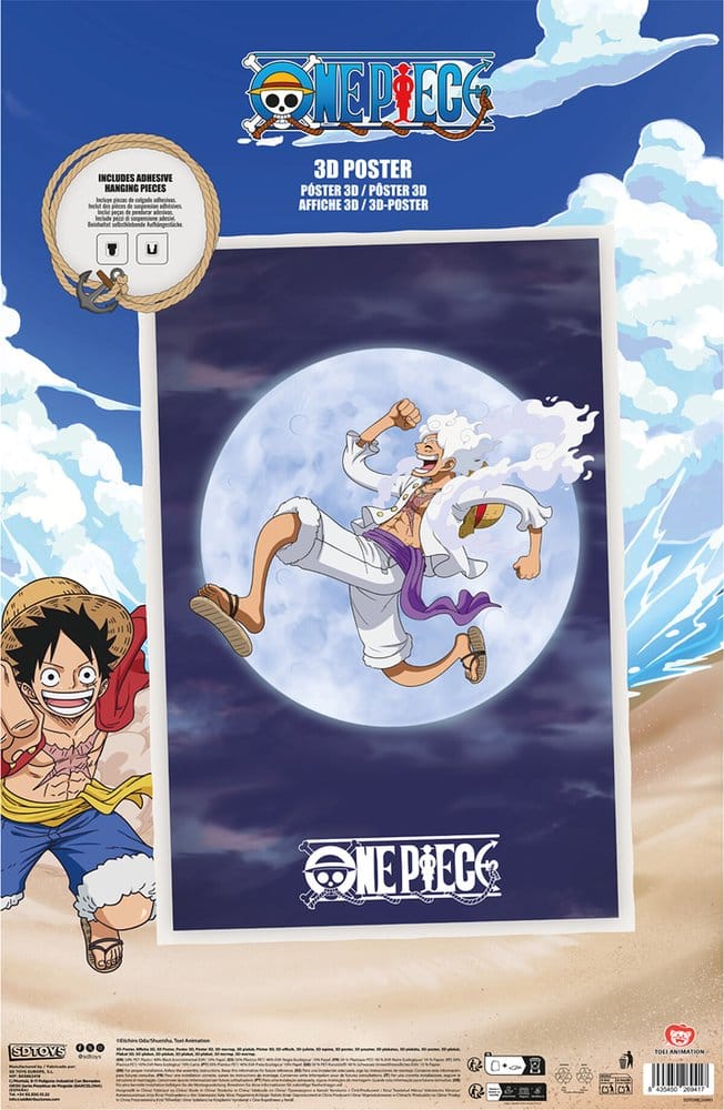 One Piece 3D Poster Monkey D. Ruffy Gear 5 38 x 58 cm - Preorder - ETA: 25.09.2026
