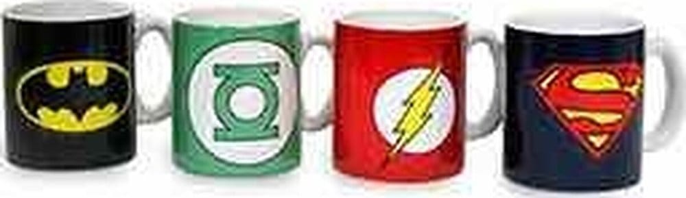 DC Comics Keramik Mini-Kaffeetassen Logos 8 cm Set (4) - Preorder - ETA: 25.09.2026