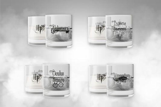 Harry Potter Gläser 4er-Pack Spells - Versand: 5-7 Tage nach Bestellung