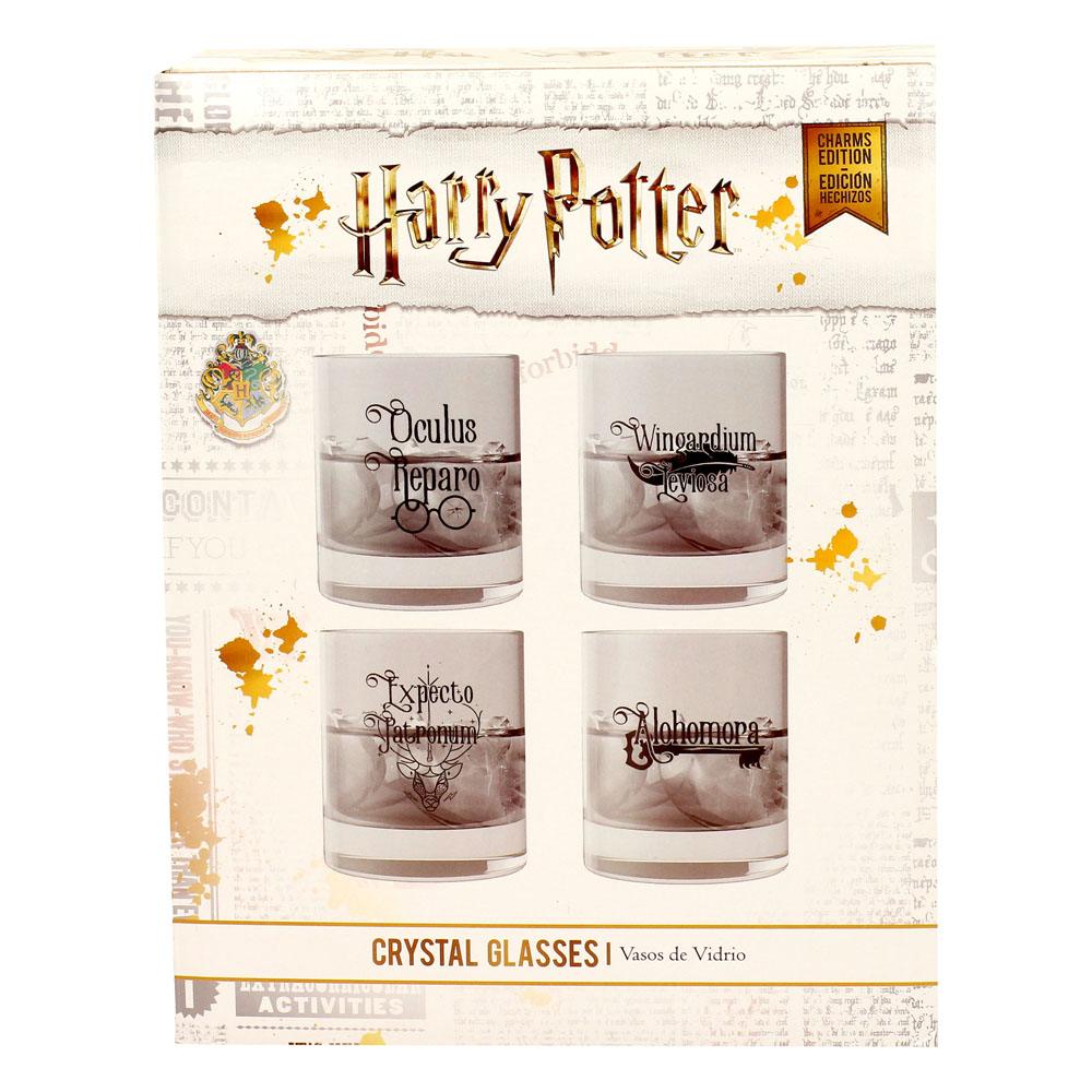 Harry Potter Gläser 4er-Pack Spells - Versand: 5-7 Tage nach Bestellung
