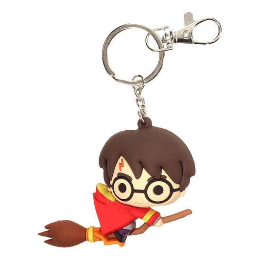 Harry Potter Gummi-Schlüsselanhänger Harry Potter & Broomstick 7 cm  - Versand: 5-7 Tage nach Bestellung