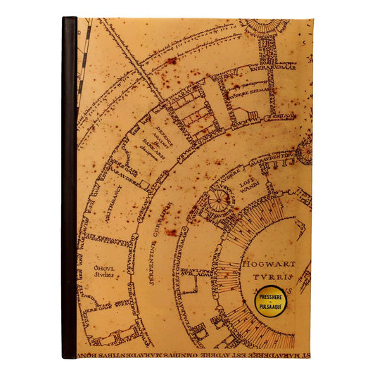 Harry Potter Notizbuch mit Leuchtfunktion Karte des Rumtreibers  - Preorder - ETA: 26.10.2025