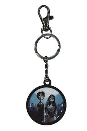 Corpse Bride Metall-Schlüsselanhänger Couple & Logo 7 cm  - Versand: 7 Tage nach Bestellung