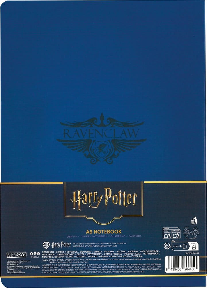 Harry Potter Softcover Notizbuch Ravenclaw 21 cm - Preorder - ETA: 25.09.2026