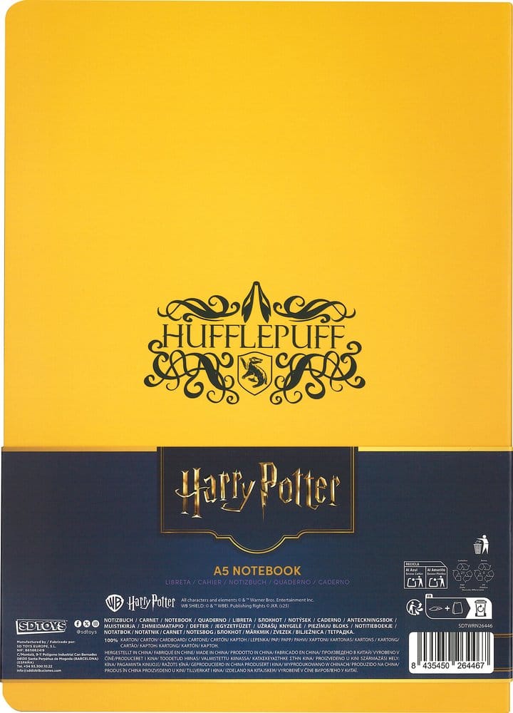 Harry Potter Softcover Notizbuch Hufflepuff 21 cm - Preorder - ETA: 25.09.2026