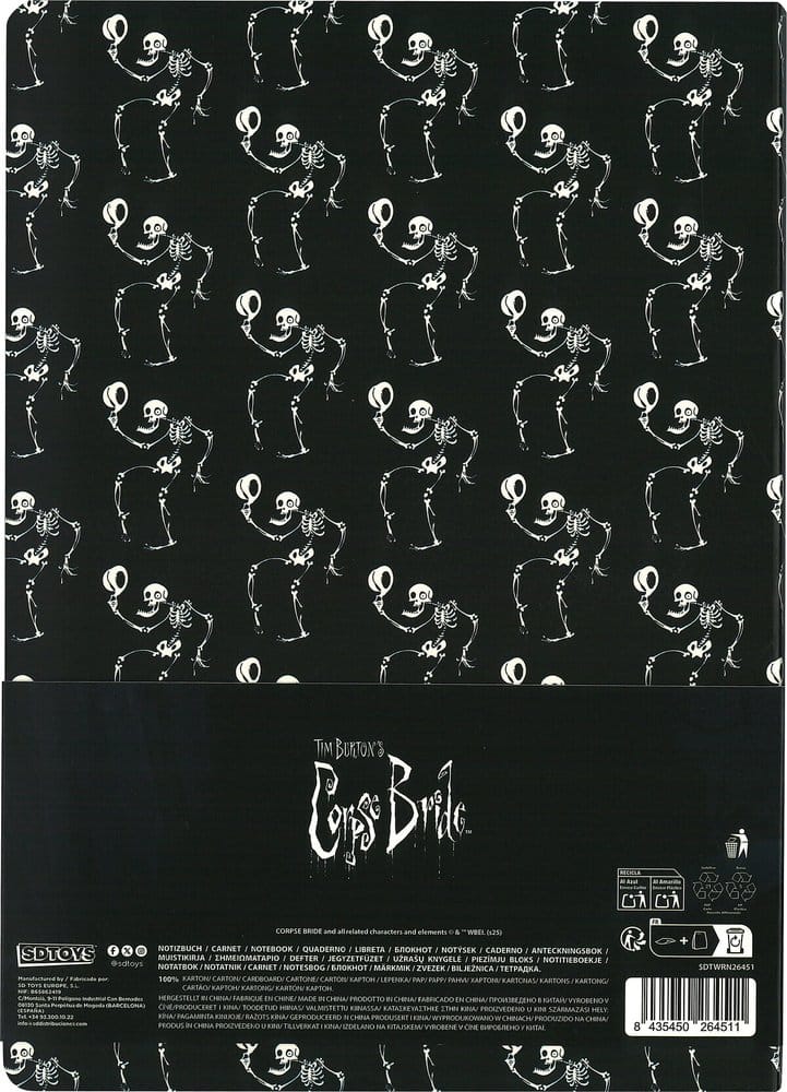 Corpse Bride Softcover Notizbuch Skelett ver. A 21 cm - Preorder - ETA: 25.09.2026