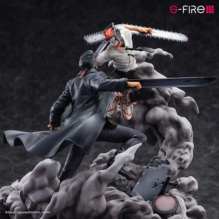 Chainsaw Man Statue Super Situation Figure Chainsaw Man vs. Samurai Sword 26 cm - Versand: 7 Tage nach Bestellung