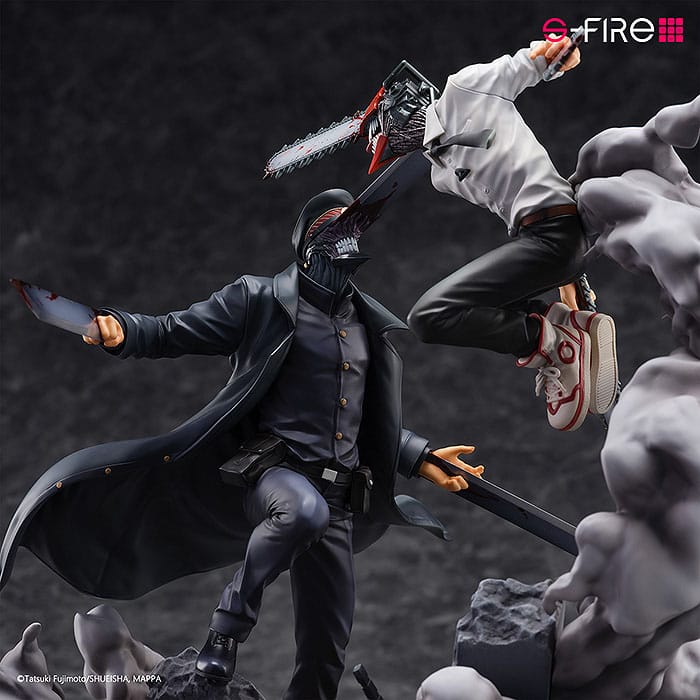 Chainsaw Man Statue Super Situation Figure Chainsaw Man vs. Samurai Sword 26 cm - Versand: 7 Tage nach Bestellung