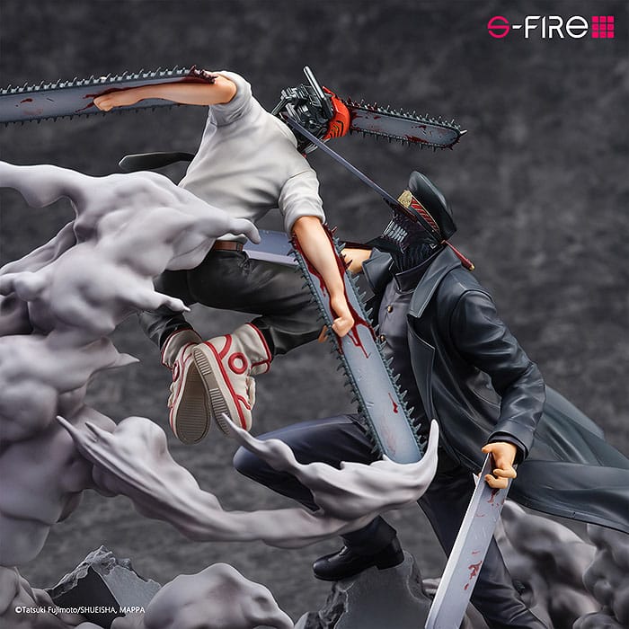 Chainsaw Man Statue Super Situation Figure Chainsaw Man vs. Samurai Sword 26 cm - Versand: 7 Tage nach Bestellung