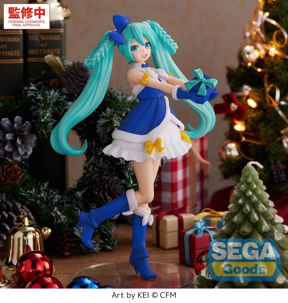 Character Vocal Series 01: Hatsune Miku High Premium PVC Figur Hatsune Miku Sapphire Christmas Ver. 21 cm - Preorder - ETA: 25.01.2027