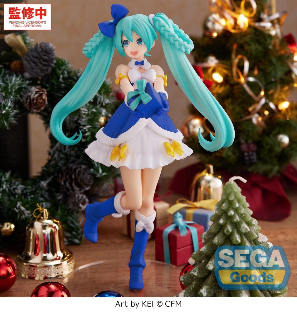 Character Vocal Series 01: Hatsune Miku High Premium PVC Figur Hatsune Miku Sapphire Christmas Ver. 21 cm - Preorder - ETA: 25.01.2027