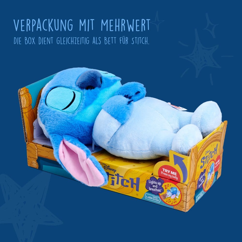 Disney Plüschfigur mit Sound Sleeping Stitch 31 cm - Preorder - ETA: 23.10.2026