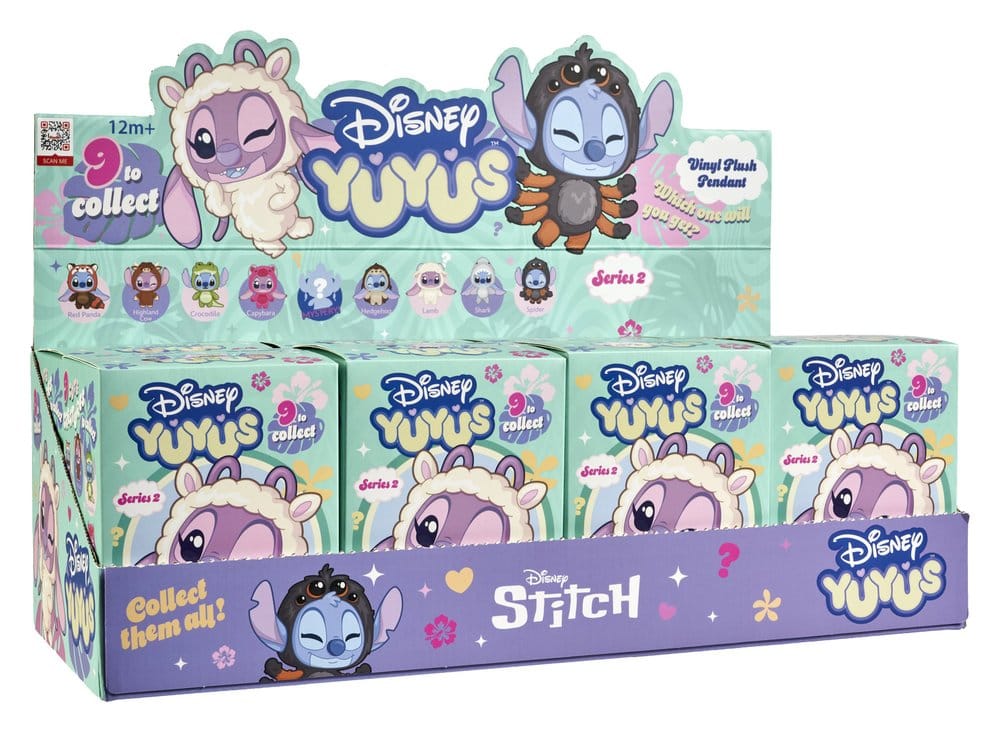 Disney YuYus Plüsch Schlüsselanhänger Wave 2 Stitch & Angel 13 cm Blindbox Display (8) - Preorder - ETA: 26.10.2026